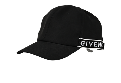 Givenchy Logo Trim Baseball Cap, &pound;80, Accessories, Black, Polyester (Polymer), Front view